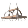 Wooden Pot Rack - Brushed Nickel