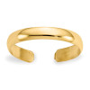 Finest Gold 3 mm 14K Yellow Gold High Polished Toe Ring