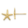 Finest Gold 11 mm 14K Yellow Gold Starfish Post Earrings, Pair