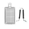 Mr. Bar-B-Q Products Grill Zone Grill & Flip Basket, Brushed Silver