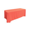 LA Linen TCpop90x132-CoralP55 Polyester Poplin Rectangular Tablecloth Coral - 90 x 132 in.