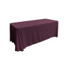 LA Linen TCpop90x156-EggplantP42 Polyester Poplin Rectangular Tablecloth Eggplant - 90 x 156 in.