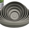Bloem 6 in. Resin Planter Tray - Peppercorn