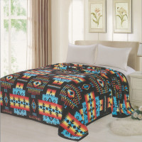 Serafina Geometric Print / Aztec Print Blanket Multicolor - King Size - Perfect for Winter