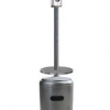 87 in. Tall Hammered Silver Patio Heater With Table
