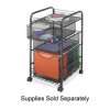 Safco Products Company Mesh Mobile File- 2-Drawers- 15-.75in.x17in.x27in.- Black