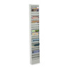 Safco Products Company Magazine Rack- 23 Pockets- Steel- 9-.75in.x4in.x65-.50in.- Gray