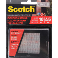 3M RFD7090 RFD7090 SCOTCH(TM) EXTREME FASTENERS, 1 IN X 3 IN (25,4 MM X 76,2 MM) CLEAR 2 SE
