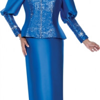 GMI Twill Zipper Church Skirt Suit  combines elegance and style that enhances your figure.