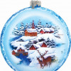 G.Debrekht Holiday Splendor Glass Wnter Landscape-Ornament 5.5 in.