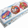 G.Debrekht Holiday Splendor Glass Santa Ornament Set of 3 3.5 in. - Glass Ornament