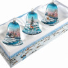 G.Debrekht General Holiday Winter Bells Set of 3 4 in. - Glass Ornament