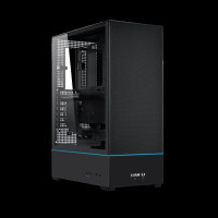 Lian Li SUP 01-45L Stand-Up platform case-Independent chamber direct cooling design-510mm PCIe 4.0 riser cable-Pre-installed 3x 120mm fans-Dual ARGB strips-Supports 360mm/280mm AIO (Black)