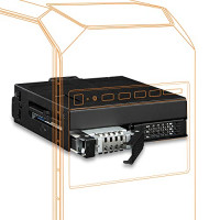 Icy Dock MB105VP-B TOUGHARMOR MB105VP-B RUGGED 2 U.2/U.3 PCIE 4.0 MOBILE RACK 5.25