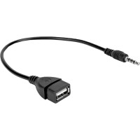 Rocstor Y10A297-B1 USB TYPE-A TO 3.5 MM HEADPHONE JACK ADAPTER F/M - BLACK