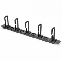 Rocstor Y10E045-B1 1U HORIZANTAL 19 CABLE MANAGEMENT ORGANIZER - D RING HOOK NETWORK & SERVER RACK