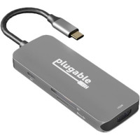 Plugable Technologies USBC-7IN1 USB C HUB MULTIPORT ADAPTER, 7-IN-1 HUB (4K HDMI, 3 USB 3.0, SD & MICROSD CARD R