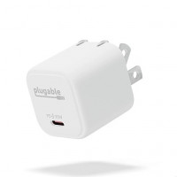 Plugable Technologies PS-30C1W PLUGABLE GAN USB C CHARGER BLOCK, 30W PORTABLE CHARGER, FOLDABLE PRONGS, FAST CH