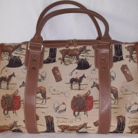 Tapestry Personal Item Bag Duffle Bag - Equestrian Theme