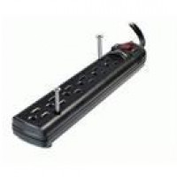 Weltron WSP-600PLF-6BK-RA THIS 6 OUTLET PLASTIC POWER STRIP HAS 750 JOULES, EMI/RFI FILTER AND A 6FT POWER