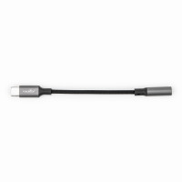 Rocstor Y10A333-B1 USB-C TO 3.5 MM HEADPHONE JACK ADAPTER - ALUMINUM - BLACK