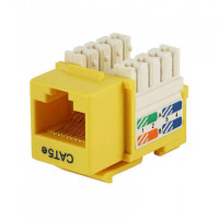 Monoprice 5377 MONOPRICE CAT5E PUNCH DOWN KEYSTONE JACK FOR 22-24AWG SOLID WIRE_ YELLOW