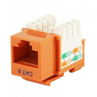 Monoprice 5382 MONOPRICE CAT6 PUNCH DOWN KEYSTONE JACK-ORANGE