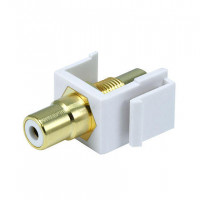 Monoprice 6550 MONOPRICE KEYSTONE JACK - MODULAR RCA W/WHITE CENTER (WHITE)