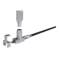 Noble Security TZ04T-KA NOBLE WEDGE LOCK WITH BARREL KEY AND CABLE TRAP, TAA COMPLIANT, KEYED ALIKE