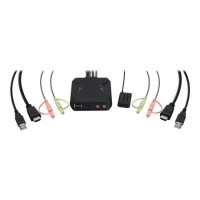 Iogear GCS92HU 2-PORT 4K@60HZ UHD KVM SWITCH WITH HDMI, USB AND AUDIO CONNECTIONS. FOR 2 PC SHA