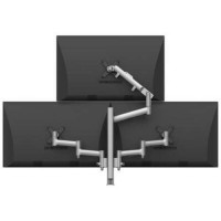 Atdec AWMS-3-D4651-H-S COMBINATION OF THREE MONITOR DYNAMIC ARMS ATTACHED TO A 20IN POST IN A PYRAMID C