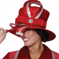 GMI Hat Size 01 Red Color designed primarily for women's church attire offering a sophisticated touch to formal outfits.