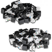 Trendnet TC-K50C6BK TRENDNET TC-K50C6BK - CAT6 KEYSTONE JACK, BLACK 50-PACK - 90 DEGREE ANGLE TERMIN