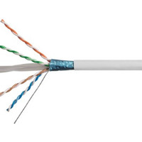 Monoprice 18593 MONOPRICE CAT6A 1000FT WHITE CMR UL BULK CABLE TAA SHIELDED (F/UTP) SOLID 23