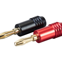 Monoprice 21917 MONOPRICE 2 PAIR AFFINITY SERIES 24K GOLD SPEAKER BANANA PLUG