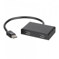 Monoprice 21972 MONOPRICE 2-PORT DISPLAYPORT 1.2 TO DISPLAYPORT MULTI-STREAM TRANSPORT (MST) HUB
