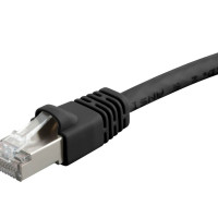 Monoprice 24416 MONOPRICE CAT6A 100FT BLACK PATCH CABLE_ DOUBLE SHIELDED (S/FTP)_ 26AWG_ 10G_ PU