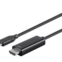 Monoprice 24442 MONOPRICE USB TYPE C TO HDMI 3.1 CABLE - 5GBPS_ 4K@30HZ_ BLACK_ 9FT