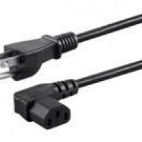 Monoprice 27312 MONOPRICE LEFT ANGLE POWER CORD - NEMA 5-15P TO LEFT ANGLE IEC 60320 C13 18AWG 1