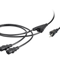 Monoprice 27314 MONOPRICE POWER CORD SPLITTER - NEMA 5-15P TO 2X IEC 60320 C13_ 18AWG_ 10A/1250W
