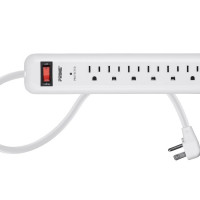Monoprice 27854 6 OUTLET SURGE PROTECTOR POWER STRIP WITH LOW-PROFILE PLUG WITH 8FT CORD_ 1000 J