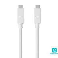 Monoprice 27921 MONOPRICE ESSENTIALS USB TYPE C TO TYPE C 3.1 GEN 1 CABLE - 5GBPS_ 3A_ 30AWG_ WH