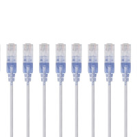Monoprice 29438 MONOPRICE CAT6A 2FT WHITE 10-PK PATCH CABLE_ UTP_ 30AWG_ 10G_ PURE BARE COPPER_