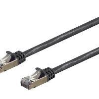 Monoprice 31353 MONOPRICE CAT7 15FT BLACK PATCH CABLE_ DOUBLE SHIELDED (S/FTP)_ 26AWG_ 10G_ PURE
