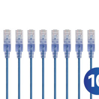 Monoprice 33236 MONOPRICE SLIMRUN CAT6A ETHERNET PATCH CABLE - SNAGLESS RJ45_ STRANDED_ 550MHZ_