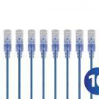 Monoprice 33246 MONOPRICE SLIMRUN CAT6A ETHERNET PATCH CABLE - SNAGLESS RJ45_ STRANDED_ 550MHZ_