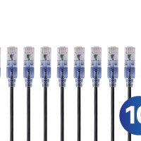 Monoprice 33247 MONOPRICE SLIMRUN CAT6A ETHERNET PATCH CABLE - SNAGLESS RJ45_ UTP_ PURE BARE COP