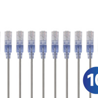 Monoprice 33268 MONOPRICE SLIMRUN CAT6A ETHERNET PATCH CABLE - SNAGLESS RJ45_ UTP_ PURE BARE COP