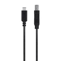 Monoprice 33457 MONOPRICE 2.0 USB-C TO USB TYPE-B PRINTER CABLE_ 480 MBPS_ 6.6FT_ BLACK