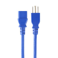 Monoprice 33604 MONOPRICE 6FT 18AWG BLUE POWER CORD CABLE WITH 3 CONDUCTOR PC POWER CONNECTOR SO